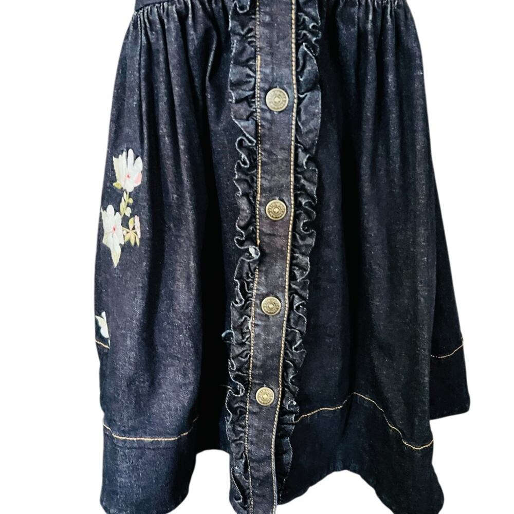 Kate Spade Embroidered Denim Shirt Dress Size 2 - Picture 9 of 14